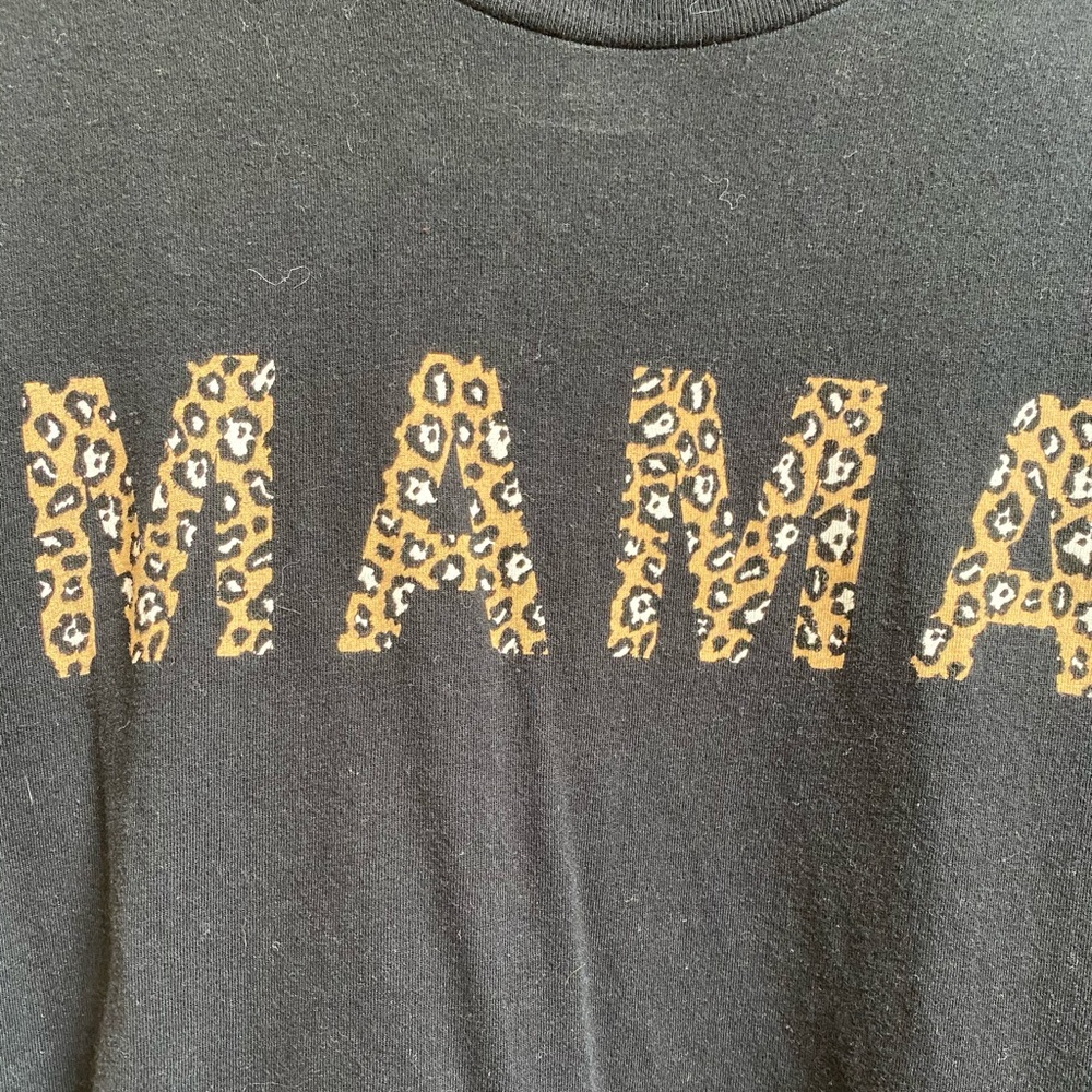 Black Leopard Print Tee Shirt Mana Size Small - Picture 2 of 6